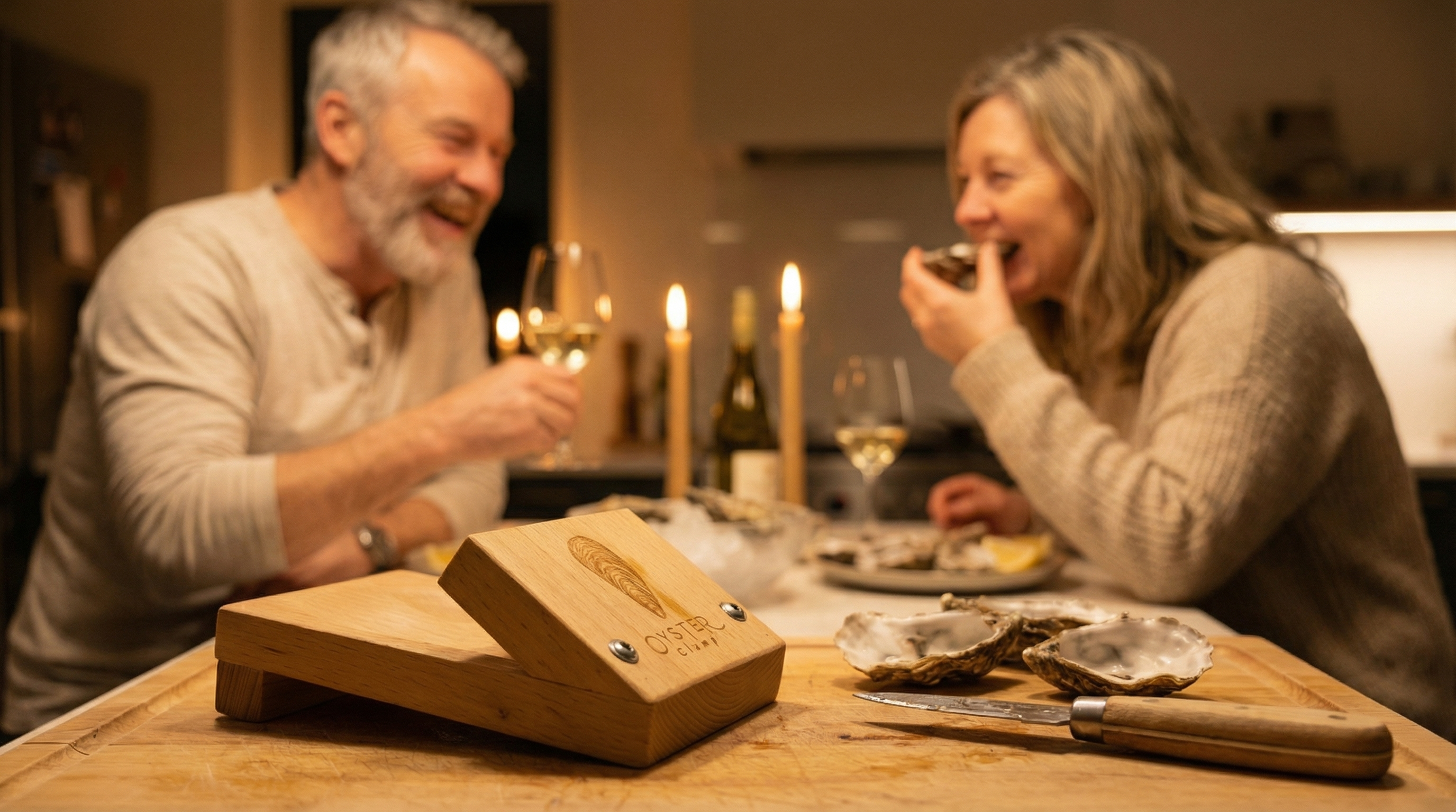 The full at-home oyster date night experience